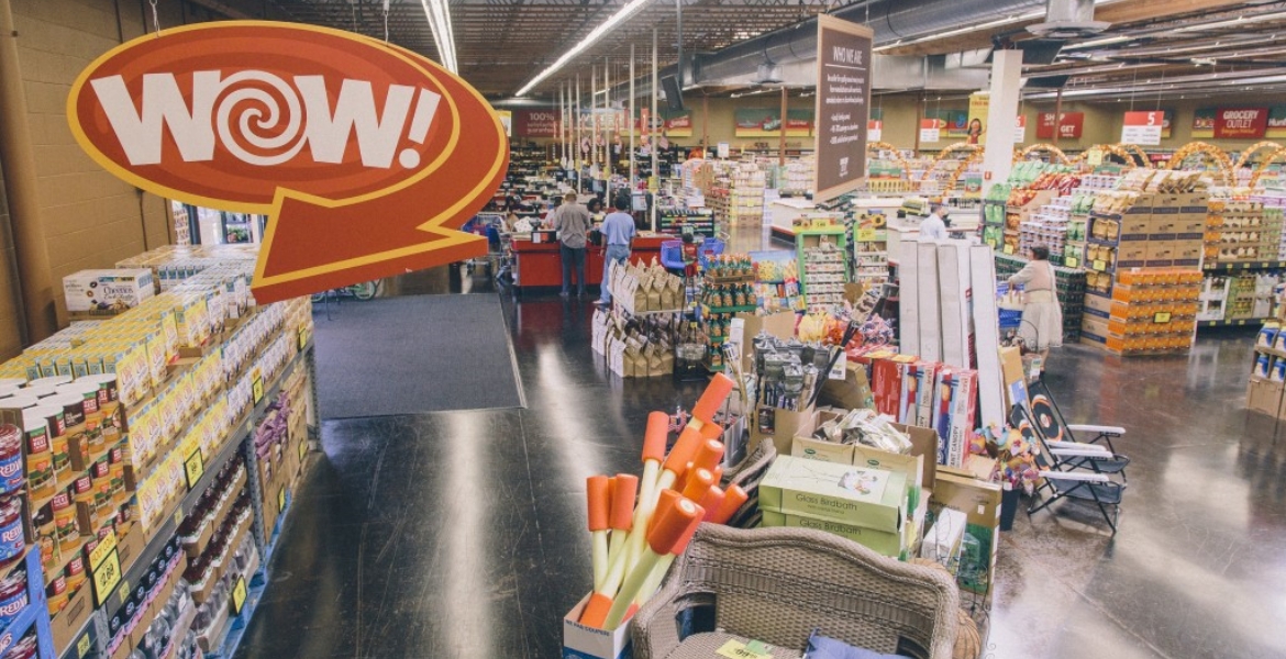 Inside of Grocery Outlet store